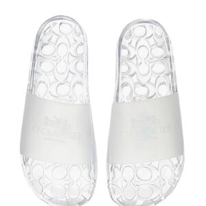 Coach Clear Rubber Gel Ulyssa Slide Sandals Women's Size 5